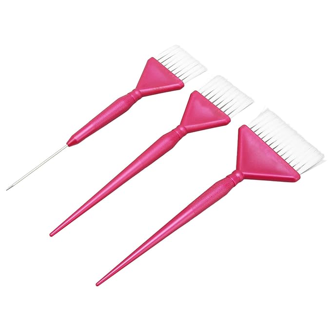 ZJchao Hair Dye Brush, Hair Color Brush Dye Applicator 3PCS with Ergonomic Handles for Dyeing, Bleaching, Treatment