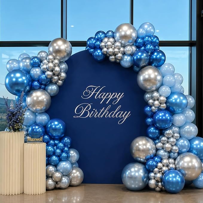Metallic Blue Balloons - Image 4