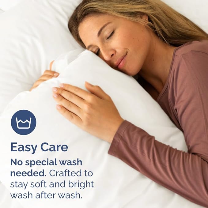 Queen Pillow Cases Set of 8 - Ultra Soft Hotel Quality Pillowcase Covers - Comfy & Wrinkle Free - Shrink, Stain and Fade Resistant - Machine Washable Pillow Protectors - 8 Piece Set - Antique White