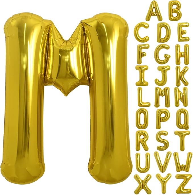 TONIFUL 40 Inch Large Gold Letter M Foil Balloons Alphabet Balloons | Giant by TONIFUL