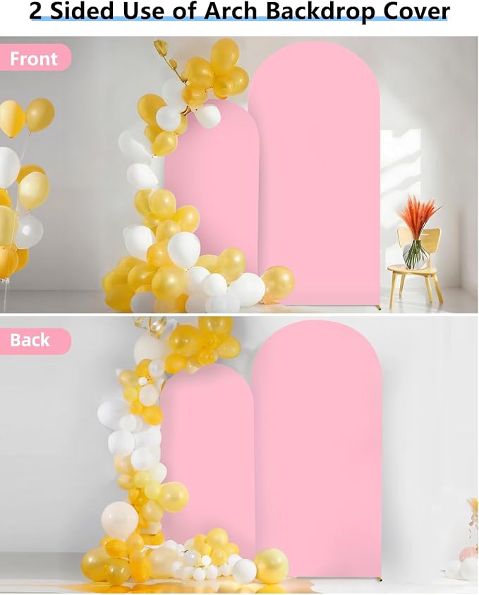 Hemmotop Stretchy Arch Backdrop Cover Set, 7.2ft and 6ft | Wrinkle-Free - Image 5