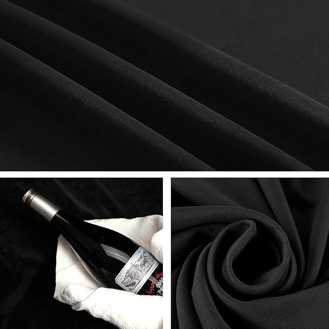 CPLIRIS 10x12ft Black Backdrop for Photography, Large Seamless Polyester Fabric - Image 2
