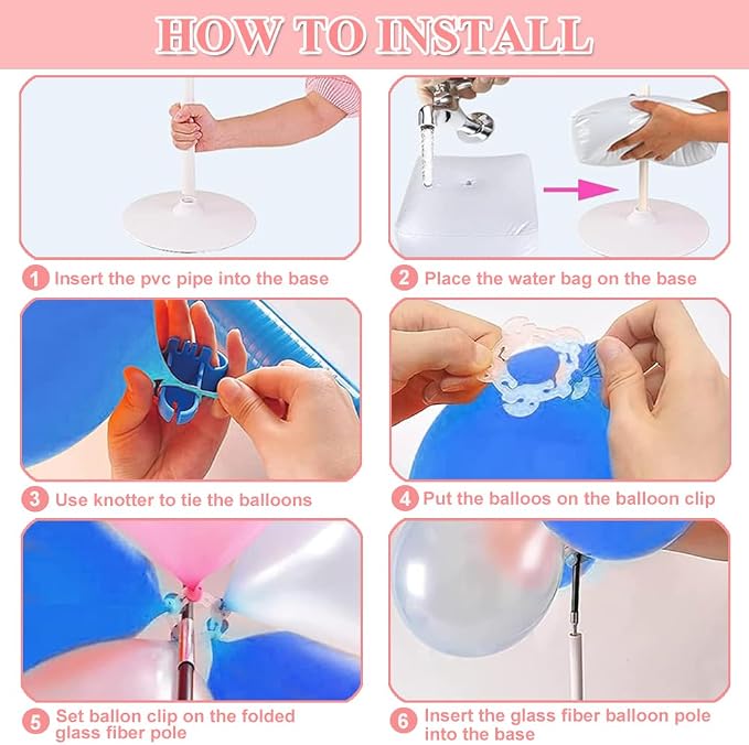 Balloon Arch Kit with Balloon Pump, 9FT Tall &10FT Width Adjustable Balloon - Image 6