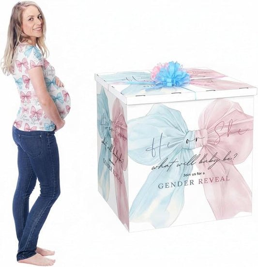 AmazingSpark 28in Giant Gender Reveal Gift Box by Unknown