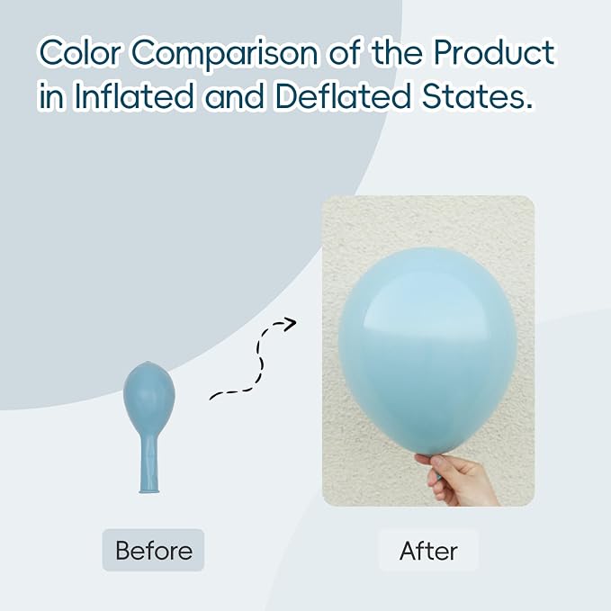 Dusty Blue Balloons 12 inch, Gender Reveal, Baby Shower, Birthday Party - Image 4