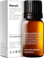 Gya Labs Neroli Essential Oil - 0.34 Fl Oz - for Hair, Skin, Diffuser, Aromatherapy & DIY Candle Making Scent