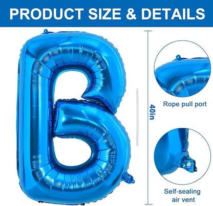 TONIFUL 40 Inch Large Blue Letter B Foil Balloons Alphabet Balloons | Giant - Image 2