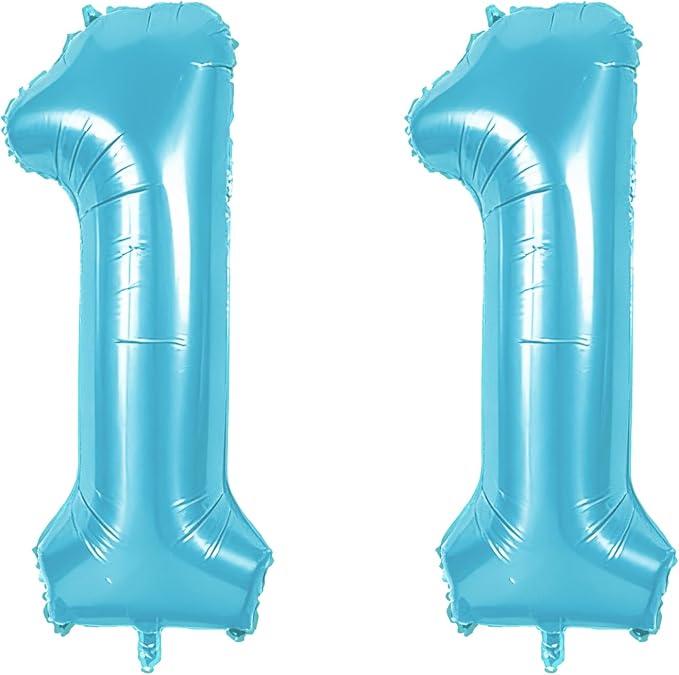 Number 11 Balloons for 11th Birthday Party Decorations, 0-100 Large No.11 by Joycard