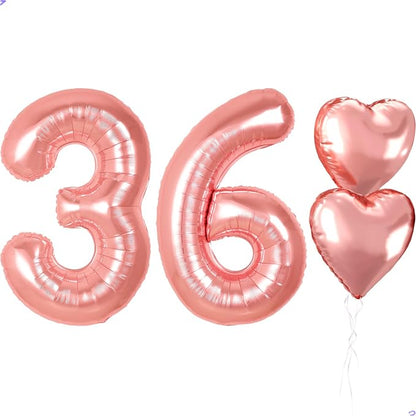 40 inch Rose Gold Birthday Balloons by Unknown