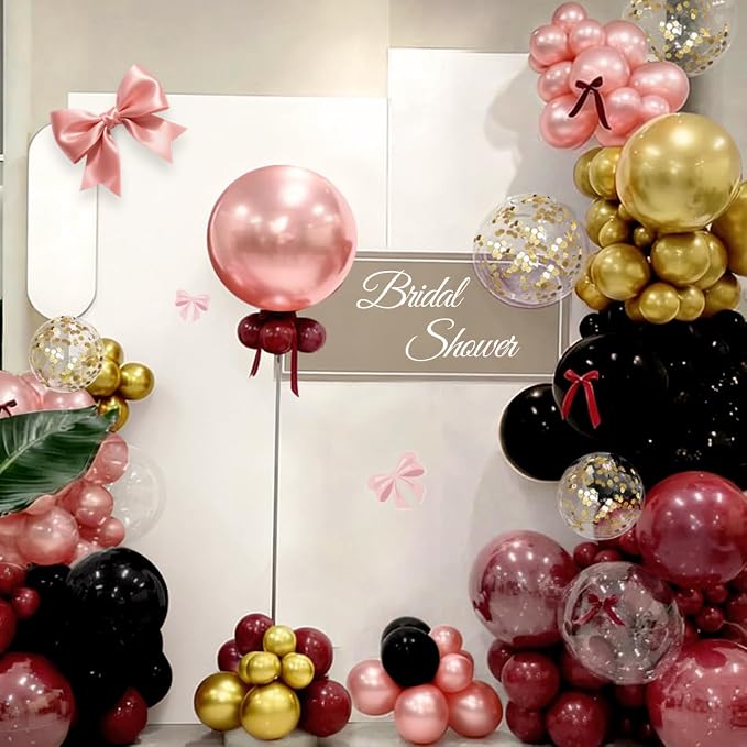 Burgundy Balloon Garland Arch Kit - Image 7