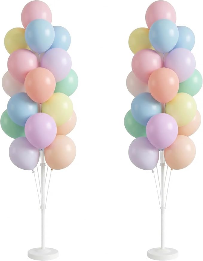 Pastel Balloon Column Kit Set of 2 by HiinsPartyDecoration