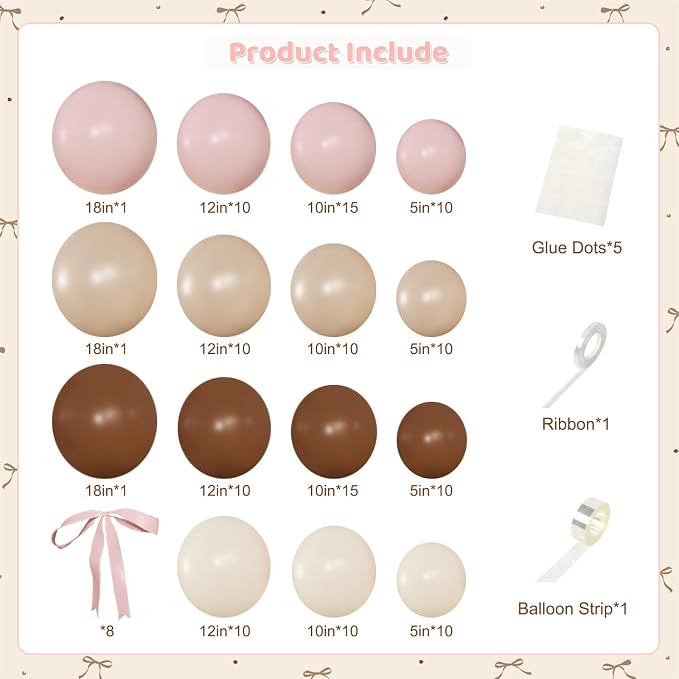 Cowgirl Balloon Arch Kit, Western Birthday Party Decor | 141Pcs Pink Brown - Image 5