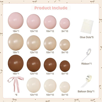 Cowgirl Balloon Arch Kit, Western Birthday Party Decor | 141Pcs Pink Brown - Image 5