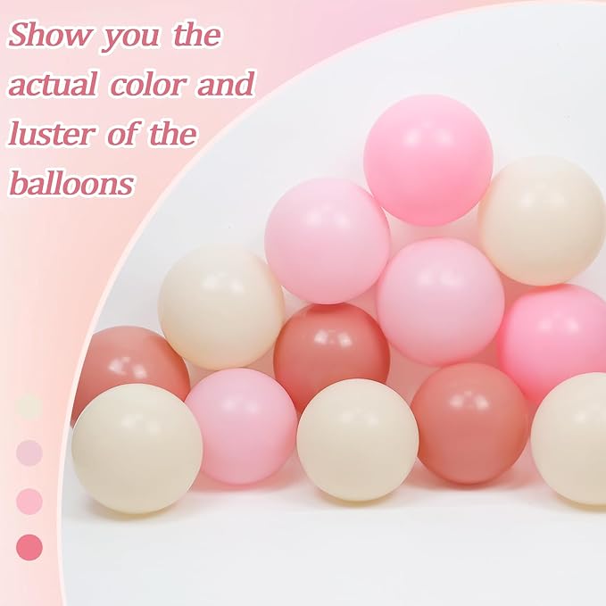 60pcs Pink and White Balloons 12inch - Image 4
