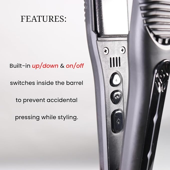 Hair Art H3000 Luxe Digital Flat Iron, 1 1/4 inch, Hair Straightening Iron