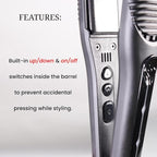 Hair Art H3000 Luxe Digital Flat Iron, 1 1/4 inch, Hair Straightening Iron