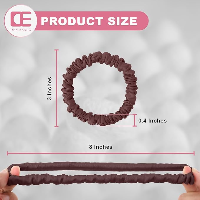 6Pcs Silk Hair Ties Small 22 Momme 100% Pure Mulberry Silk Scrunchies for Women Girls Thin Skinny Hair Sleep Scrunchies No Damage(Color 10)