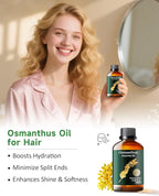 Pure Osmanthus Essential Oil, Mumianhua Natural Floral Oil for Bedroom Ambiance & Garden Protection, Aromatherapy for Evening Luxury, Outdoor Elegance, Skin Care & Home Diffuser 3.38 Fl Oz