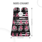 Waterproof Beard Grooming Bib, Breast Cancer Awareness Ribbons American Flag Black Shave Bib, Non-Stick Hair Catcher for Shaving Trimming, Apron Essential for Men Dad
