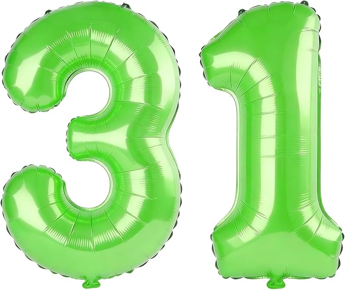40 Inch Number 31 Balloons for 31st Birthday Party Decorations, 0-100 Fruit by FOBELEC