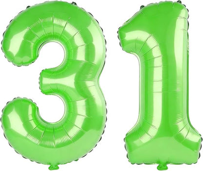 40 Inch Number 31 Balloons for 31st Birthday Party Decorations, 0-100 Fruit by FOBELEC