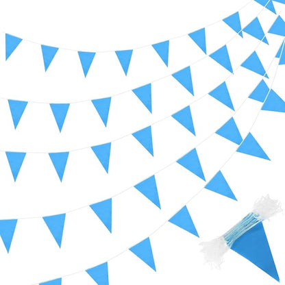 Tatuo 200 Feet Solid Pennant Banners Flags String Triangle Hanging DIY Bunting by Tatuo