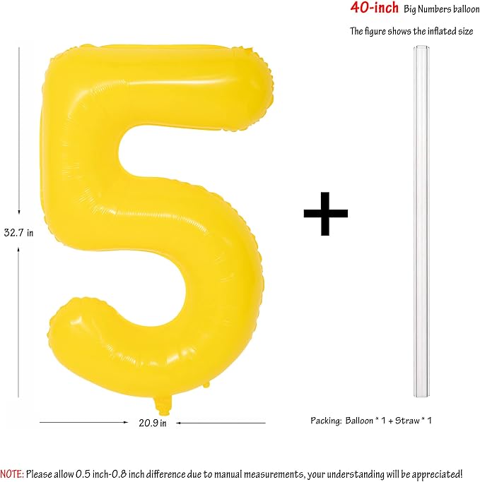 40 In yellow graffiti Number Balloons Helium Foil Mylar Balloon Digital 5 | - Image 2