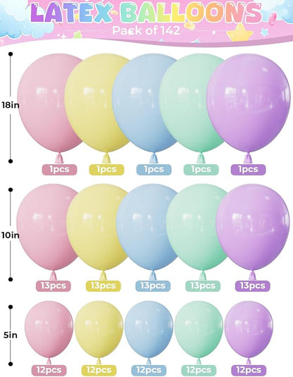 Pastel Balloon Arch Garland Kit, Candy Ice Cream Foil Balloons - Image 4