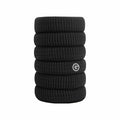 GIMME Bands Thick Fit Hair Ties | No Break Microfiber Thick Hair Elastics | Firm Yet Gentle Hold with No Snagging, Dents, or Breakage | Black Onyx
