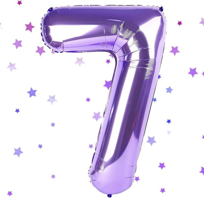 Purple Number Balloons, 40 Inch Purple Balloon 7.7 Helium Balloon 7th Birthday by Yeodong