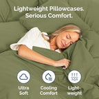 King Pillow Cases Set of 4 - Ultra Soft Hotel Quality Pillowcase Covers - Comfy, Cozy & Wrinkle Free - Shrinkage, Stain & Fade Resistant - Machine Washable Pillow Protectors - 4 Piece Set - Sage Green