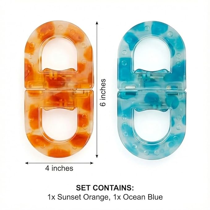 Magnetic Hair Clips - Strong Hold No-Slip Styling Clips, Tropical Sunset No-Crease Sectioning Clip Set for Women, Seamless Flat Magnetic Hairpins for Thick Thin Hair, Professional Salon & Home Use