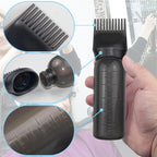 ELANE 4 Pack Root Comb Applicator Bottle, Oil Comb Applicator for Hair Dye & Shampoos, Hair Salons (2 Black + 2 Purple)