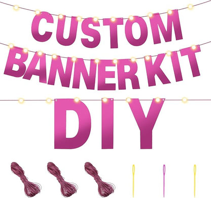 TaoBary 112 Pcs DIY Letter Kit Glitter Customizable Banner Letters Include 107 - Image 2