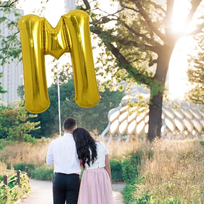 TONIFUL 40 Inch Large Gold Letter M Foil Balloons Alphabet Balloons | Giant - Image 4