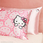 Kitsch x Hello Kitty Pillow Case – Pink Kitty Faces Toddler Bed Time Satin Pillowcase with Zipper – Soft Cooling Pillow Cover for Hair & Skin – Better Than Silk Pillowcase - King Size 19x36