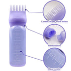 ELANE 4 Pack Hair Oiler Comb Bottle,Root Comb Applicator Bottle for Hair Oil Scalp Hair Oiling Applicator(2Purple+2White)