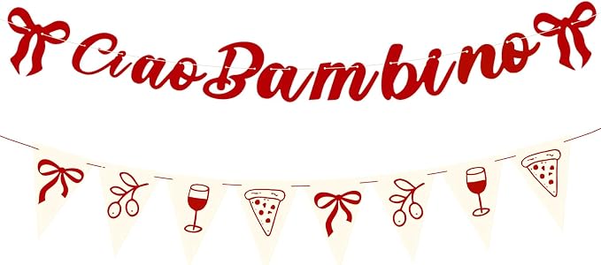 Affrolling Ciao Bambino Baby Shower Decoration Italian Baby Shower Banner Ciao by Affrolling