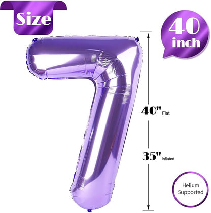 Purple Number 7 Balloon 40 Inch - Image 5