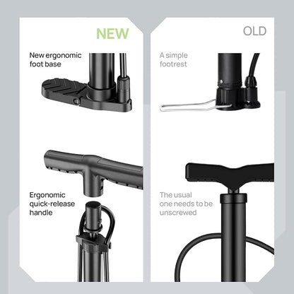 Bike Pump Floor, Advanced Bike Tire Inflator, Bicycle Hand Air Pump - Image 7