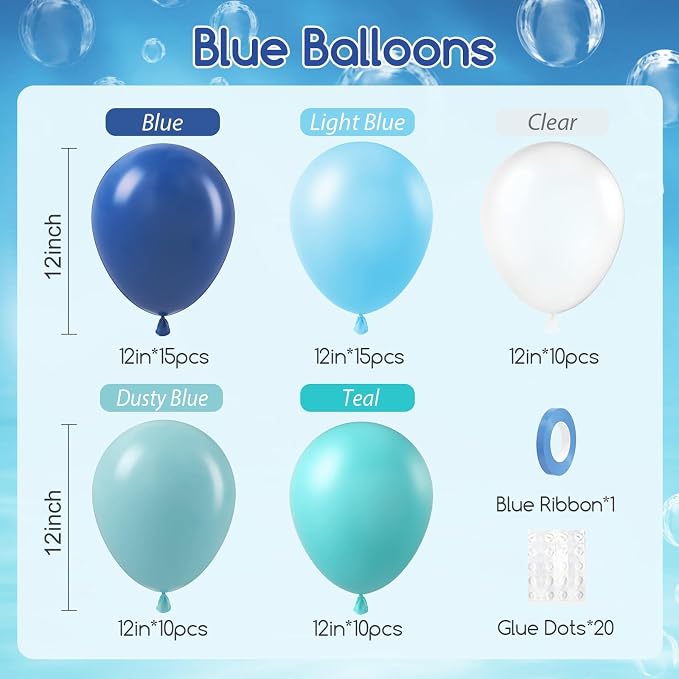 60pcs Under the Sea Balloons, Ocean Balloon - Image 2