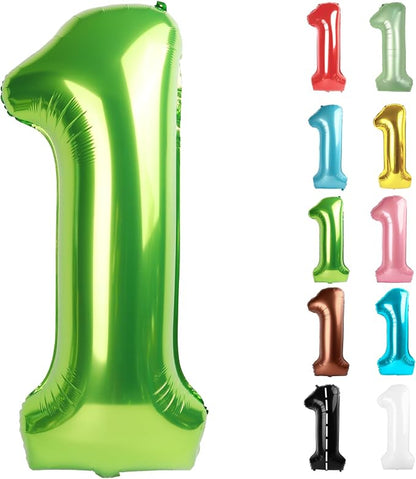 Light Green Number 1 Balloon 40 Inch by IWERP