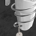 hicorfe Bathroom Hair Dryer Holder Hair Care Tools Holder Wall Mount (Bright White)