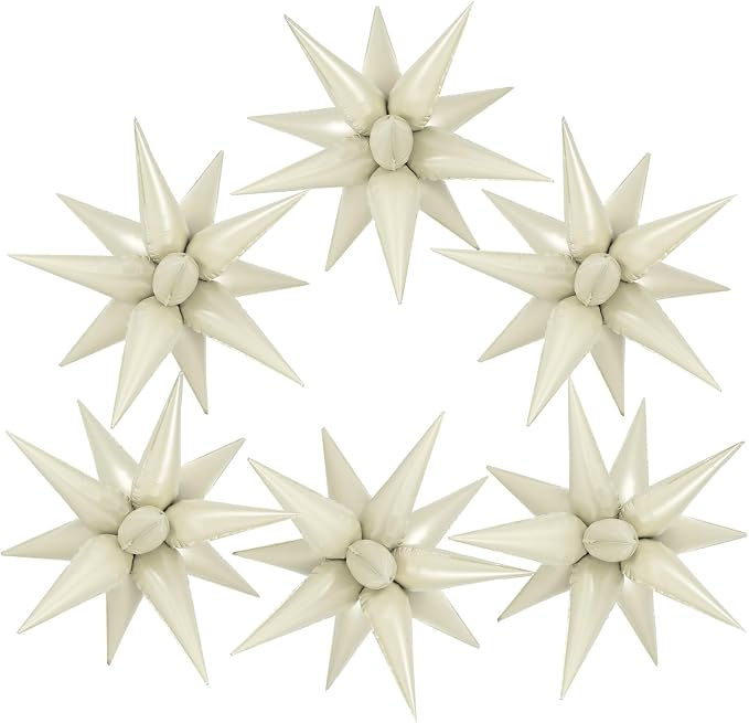 72 Pcs Star Balloons Foil Explosion Balloons Magic 12 Point Star Cone Balloon by Unknown