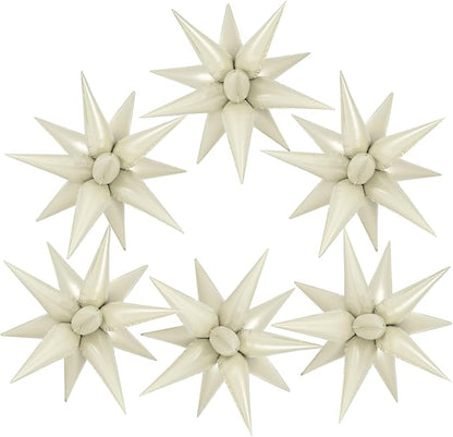 72 Pcs Star Balloons Foil Explosion Balloons Magic 12 Point Star Cone Balloon by Unknown