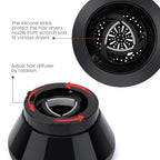 Segbeauty Universal Collapsible Hair Diffuser, Travel Foldable Adjustable Salon Fast Drying Blow Dryer Diffuser Attachment Portable for Thick Wavy Curly Hair Fit Most Blower 1.5"-3.22" Nozzle Black