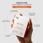 DS Labs Revita Hair Density Support Tablets - Daily Hair Wellness Supplement with Biotin, Zinc, Iron, Vitamin D, Magnesium & Melatonin, for Men & Women, 30 Tablets