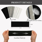 Headbands For Women 12 Pack Sweat Headband Yoga Black White Elastic Head Bands Women’s Hair Band Workout Hairbands Accessories