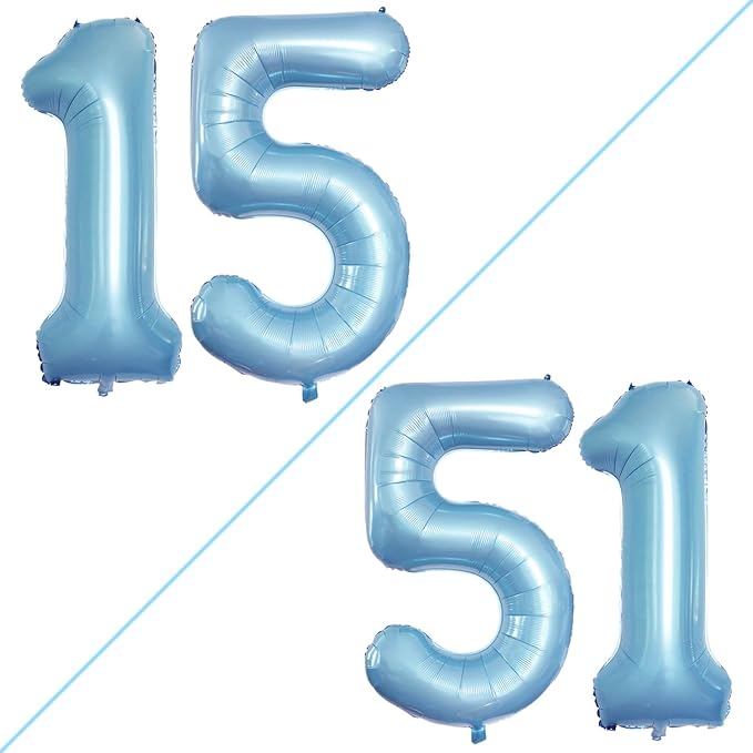 Number 15 Balloons for 15th Birthday Sweet 15 Party Decorations, 42 Inch Jumbo by GOER