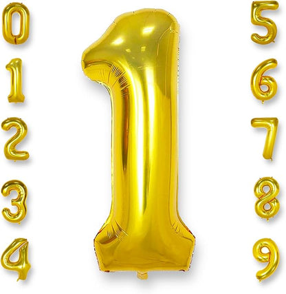AULE 40 Inch Gold 1 Balloon Number Foil 0-9 Birthday Big Numbers | Birthday by AULE